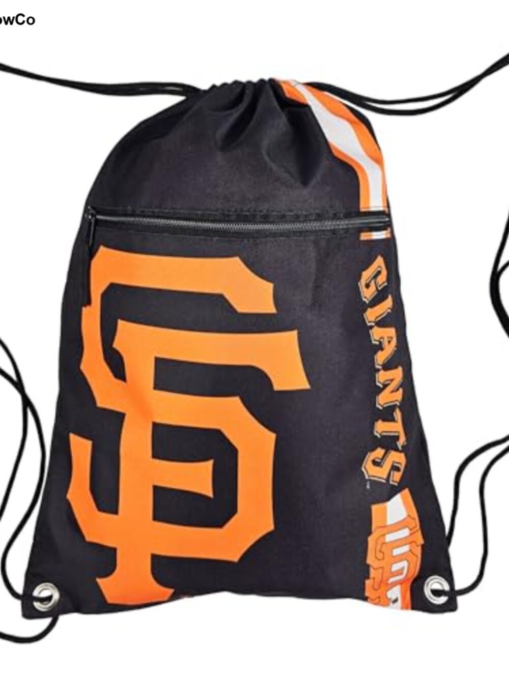 MLB Drawstring Backpack Nylon Gym Sack Zippered Pocket Water Resistant